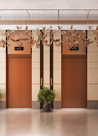 Elevator Lobby at Avhad Homestead